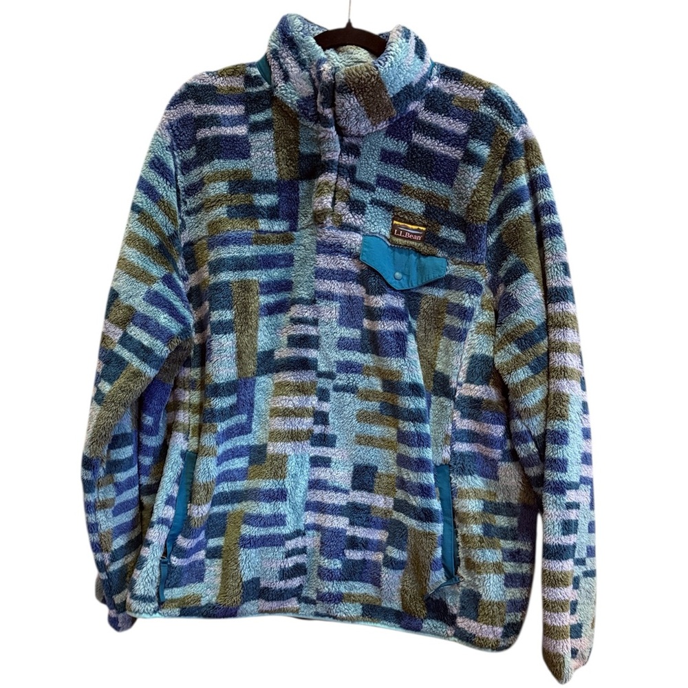 L.L.Bean Women’s Hi-Pile Fleece Gorpcore Outdoors Soft Plush Pullover Sz 2XL